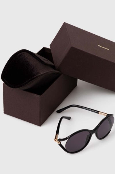 Black sunglasses with box